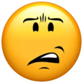 ☠️ 0a39422d biểu tượng cảm xúc, khuôn mặt, biểu cảm, bối rối, lo lắng telegram sticker