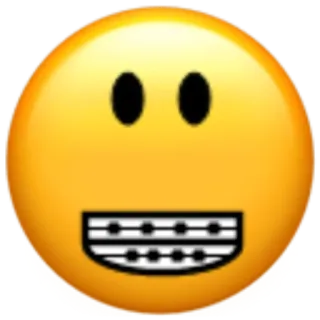 ☠️ 57de36d9 emoji, cười, răng, mặt telegram sticker