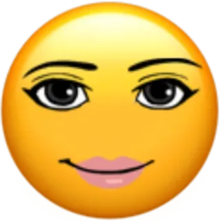 ☠️ c1cd1ae3 Emoji, Mặt, Cười, Dễ thương, Phụ nữ telegram sticker