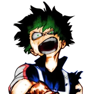😡 8b9a2e26 Izuku Midoriya My Hero Academia 애니메이션, 만화, 나의 히어로 아카데미아, 데쿠, 미도리야 이즈쿠, 소년 telegram sticker
