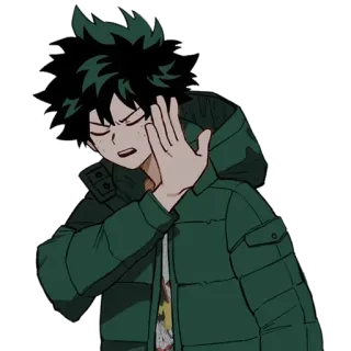 😑 ed384130 Izuku Midoriya My Hero Academia 미도리야 이즈쿠, 데쿠, 나의 히어로 아카데미아, 애니메이션, 캐릭터, 만화 telegram sticker