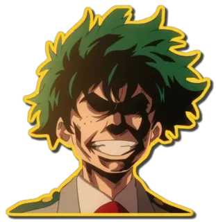 😜 fca4dd8e Izuku Midoriya My Hero Academia 애니메이션, 스티커, 나의 히어로 아카데미아, 히로아카, 데쿠, 미도리야 이즈쿠 telegram sticker