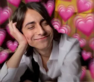 😊 1b117e24 persoon, glimlachend, harten, liefde, fan, portret, vrolijk telegram sticker