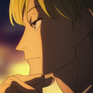 🥂 8dc1f25e Anime, Blond, Porträt, Mann telegram sticker