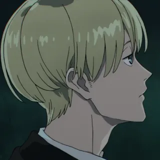 🥂 bc974cea Anime, blonde Haare, männlich, Seitenprofil, Charakter telegram sticker