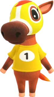 🏇 34a1da55 Peaches Animal Crossing 1 animal crossing, videogame, nintendo, paard, personage, cartoon telegram sticker