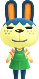 🐰 5ef61674 Coco Animal Crossing Coco, Animal Crossing, videogame, antropomorf, dier, konijn telegram sticker