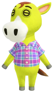 🐴 6f7be338 Buck Animal Crossing animal crossing, buck, videogame, paard, personage telegram sticker