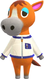 🐎 820d8d12 Buck Animal Crossing Animal Crossing, Buck, paard, bewoner, videogame, personage, schattig telegram sticker