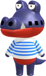 🐊 c132c735 Alfonso Animal Crossing animal crossing, krokodil, tekenfilmfiguur, videogame, dier, personage, spel telegram sticker