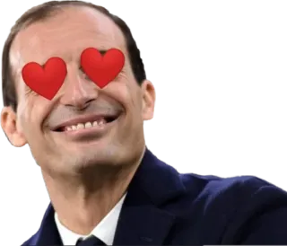 😍 0bddf57f allegri, entrenador, fútbol, corazones, amor whatsapp sticker