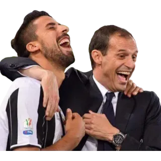 😂 12a3b27e fútbol, risa, amigos, celebración whatsapp sticker