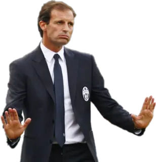👐 d0b139f9 fútbol, fútbol, entrenador, italia, allegri whatsapp sticker