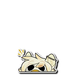 👀 4e3b4baa สัตว์, การ์ตูน, น่ารัก, แอบมอง, สติกเกอร์ telegram sticker