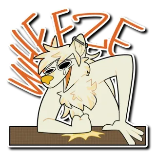 😂 727956ce WEEZE สัตว์, การ์ตูน, เฟอร์รี่, ตลก, มีม, ภาพวาด telegram sticker