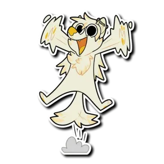 ⚡️ 7cf5d1fc การ์ตูน, น่ารัก, สัตว์, มีความสุข, กระโดด, เคลื่อนไหว, สติกเกอร์ telegram sticker