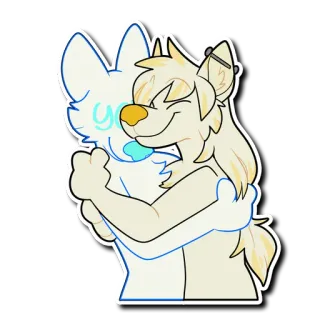 🤗 fc5a0210 you กอด, เฟอร์รี่, สัตว์, การ์ตูน, เพื่อน, ความรัก, น่ารัก, ความรักใคร่ telegram sticker