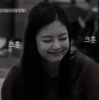 ⚔ 285c83e6 크흫 woman, smile, face, portrait, person, korean, expression telegram sticker