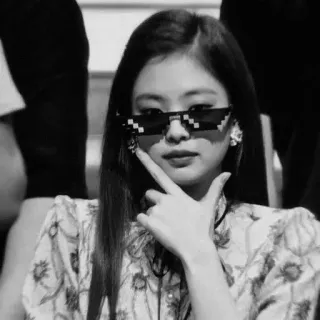 ⚔ 3da9347b woman, finger, glasses, gesture, person, portrait telegram sticker