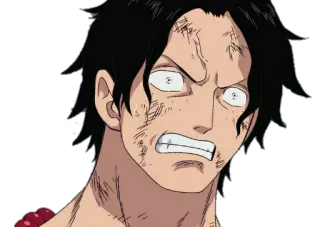 😡 8cffd547 Ace One Piece 动漫, 海贼王, 艾斯, 生气, 火焰, 海盗, 漫画 telegram sticker