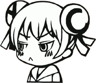 😕 a5578612 การ์ตูน, โกรธ, บูดบึ้ง, สีหน้า, น่ารัก telegram sticker