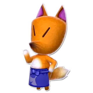 🙈 08f48532 Redd Animal Crossing 여우, 모여봐요 동물의 숲, 늘봉, 비디오 게임, 주황색, 의인화 telegram sticker