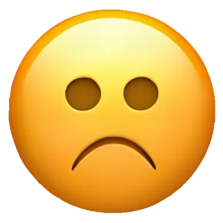 🥑 0e6c08bc sedih, emoji, kuning, tidak senang, wajah telegram sticker