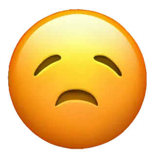 🥑 22fc3f6c Emoji, Sedih, Wajah, Kuning, Emosi, Perasaan telegram sticker