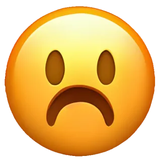 🥑 38a2548e sedih, emoji, tidak senang, wajah telegram sticker