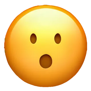 🥑 806381f7 Emoji, Terkejut, Kaget, Wajah, Kuning, Ekspresi, Reaksi telegram sticker