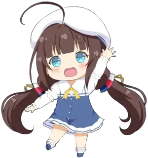 💗 153a5373 动漫, Q版, 可爱, 卡通, 女孩, 插画 telegram sticker