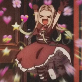 🥬 84812659 Yashiro Nene Toilet-bound Hanako-kun Anime, Niedlich, Kawaii, Herzen, Blumen, Fröhlich telegram sticker