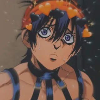 🍊 54d356d2 Narancia Ghirga JoJo's Bizarre Adventure 애니메이션, 캐릭터, 하트, 죠죠의 기묘한 모험, 나란차, 길가 telegram sticker