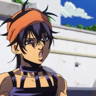 🍊 f67b7efd Narancia Ghirga JoJo's Bizarre Adventure 나란차 길가, 애니메이션, 죠죠, 죠죠의 기묘한 모험, 캐릭터 telegram sticker