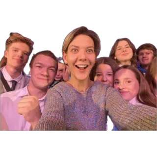 🦄 7009f7f8 grupo, pessoas, selfie, amigos, juventude, celebração whatsapp sticker