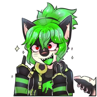 🖕 5f5db35d Антро, Фурри, Средний палец, Оскорбительный telegram sticker