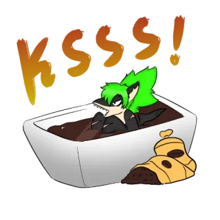 ☕️ d889099c KSSS! мультик, ванна, кофе, животное, пушистый telegram sticker