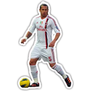 ↔ c79f2ff5 futebol, futebol, atleta, esporte, AC Milan, jogador telegram sticker