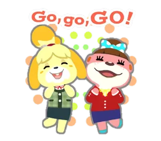 👏 ea39fba2 Animal Crossing Go, go, GO! animal crossing, милые, персонажи, игра, isabelle whatsapp sticker