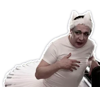 😰 bf95636b 男性, 白鳥, チュチュ, バレエ, 衣装, パフォーマンス telegram sticker