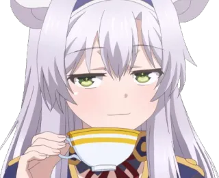 ☕ d6d9bd8a anime, carino, ragazza, tè, cartone animato whatsapp sticker