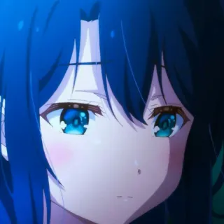 🧊 f1968382 anime, cô gái, dễ thương, tóc xanh, hoạt hình, phim hoạt hình telegram sticker