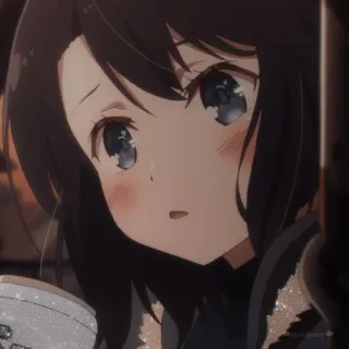 💈 96e89763 애니메이션 여자, 귀여운, 반짝임, 커피 whatsapp sticker