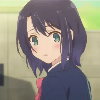 💈 b75d17b8 애니메이션 여자, 만화 캐릭터, 파란 머리, 애니메이션, 만화 whatsapp sticker