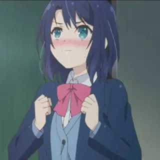 💈 ba0a1fa0 애니메이션, 소녀, 교복, 얼굴을 붉히다, 귀여운, 만화 whatsapp sticker