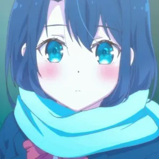 💈 db1a952c 애니, 여자, 귀여운, 캐릭터, 머플러 whatsapp sticker