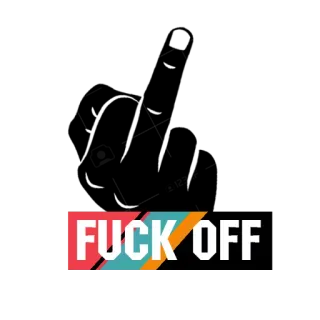 🔌 317bd14f FUCK OFF 攻撃的, 汚い言葉, 失礼, 罵り言葉, 侮辱的, 表現 telegram sticker