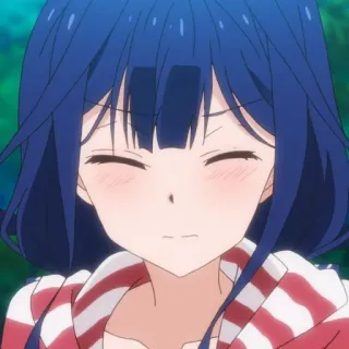 🎐 66264a8c 애니메이션, 소녀, 파란 머리, 귀여운, 만화, 일러스트 telegram sticker