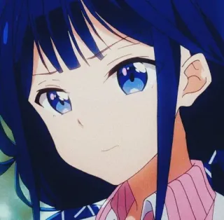 🎐 e0c30b5b 애니메이션, 소녀, 만화, 캐릭터, 귀여운, 파란 머리 telegram sticker