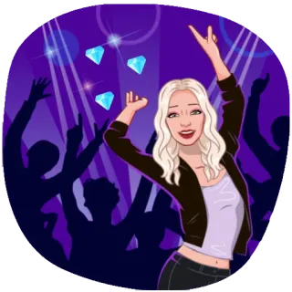 💃 5ebd7388 pesta, menari, wanita, berlian, perayaan, kehidupan malam, senang telegram sticker